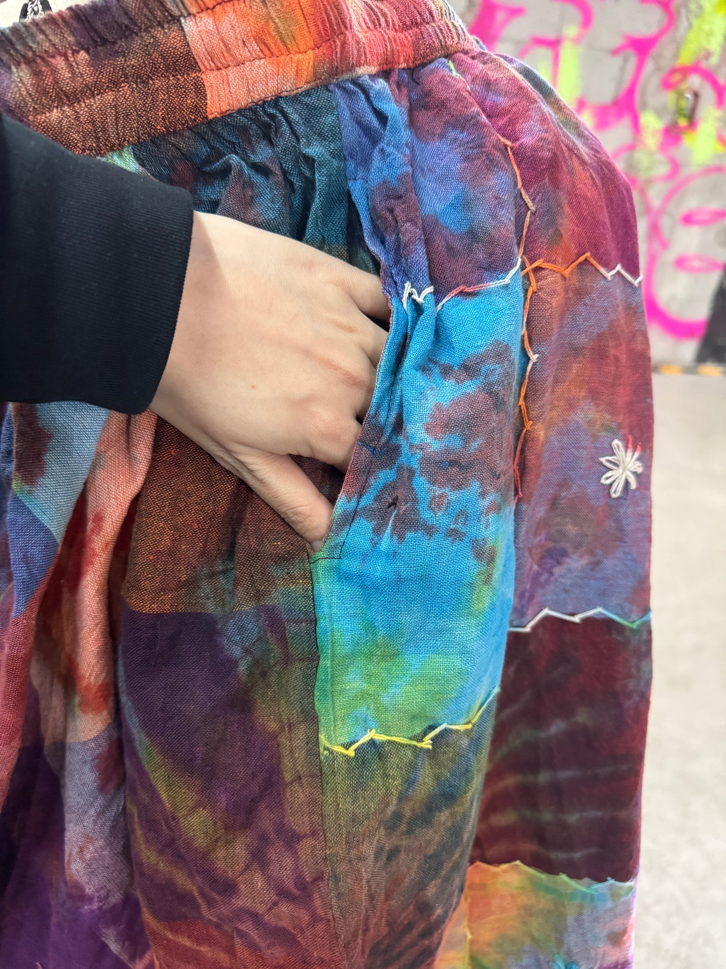 Handmade plant dyeing-forest elf skirt set-color